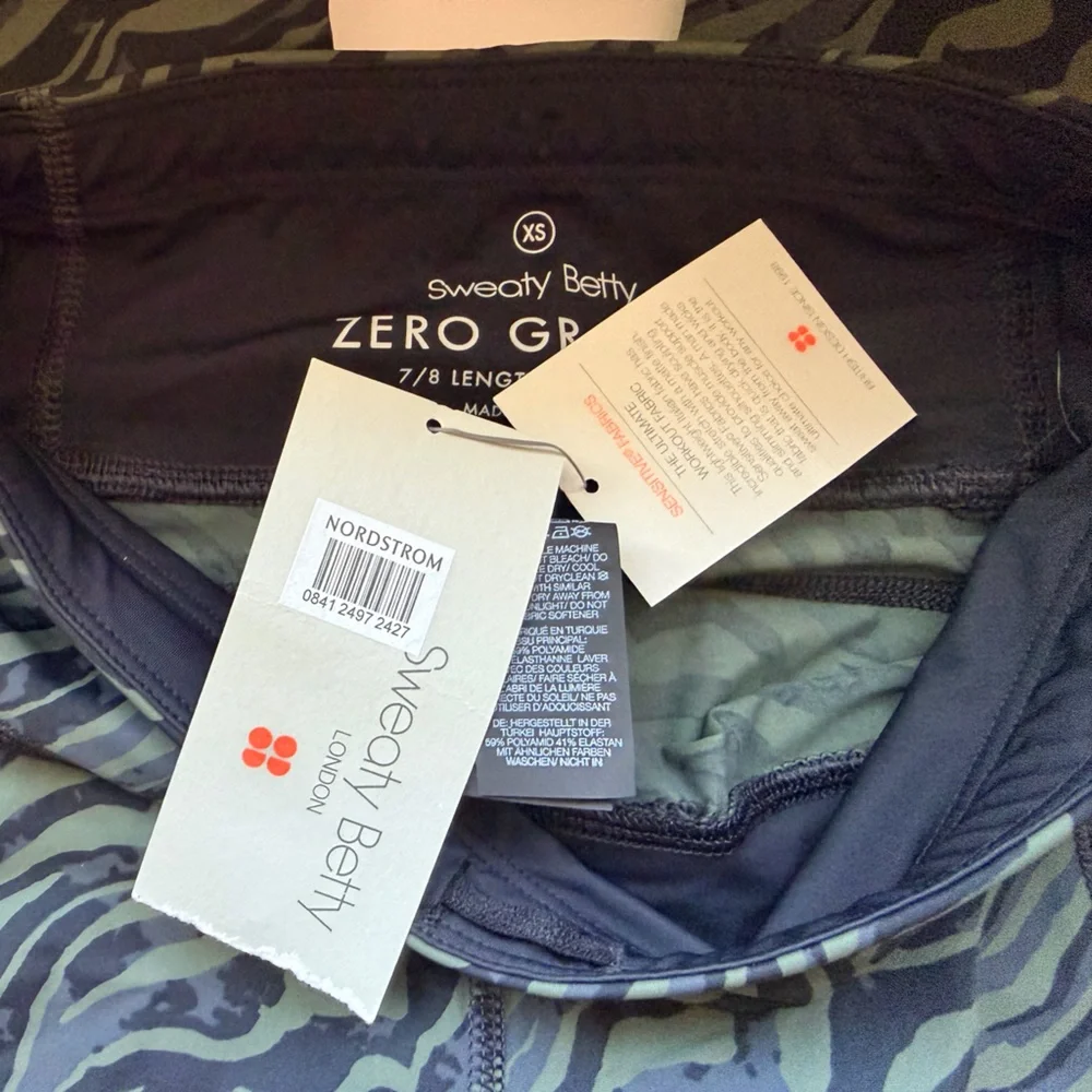 Sweaty Betty Olive Green Zero Gravity 7/8 Leggings - Picture 7 of 7